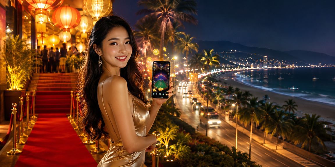 Khung cảnh đêm Hội An với đèn lồng và người chơi casino