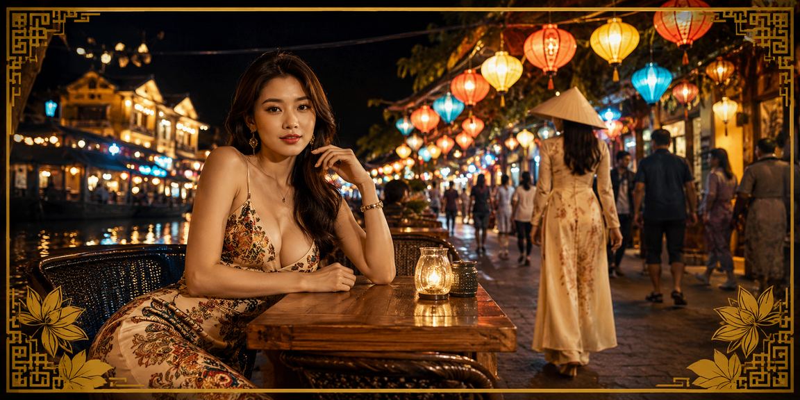 Người chơi slot game bên cốc cà phê tại Phú Quốc